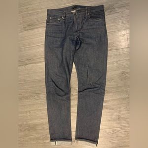 Uniqlo stretch selvedge slim-fit jeans, navy, 33x34